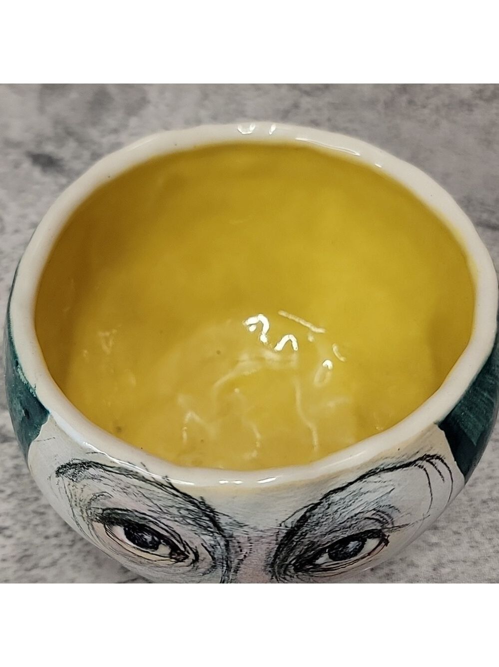 Rare Handcrafted Weld ceramic bowl pot Signed - Picture 5 of 8